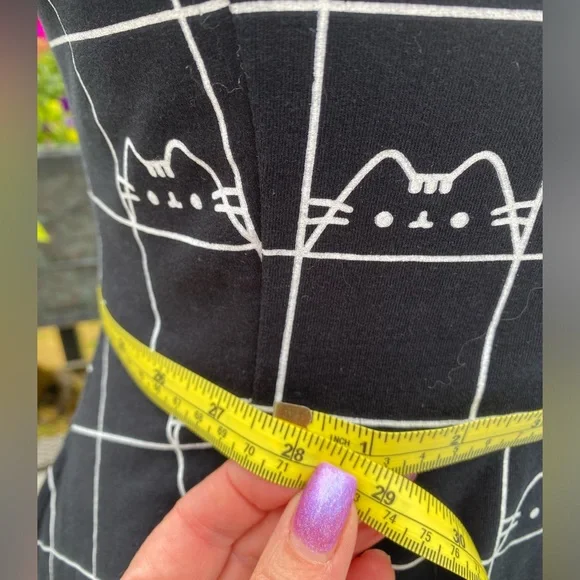 🐈‍⬛ Pusheen Lovers~ Black and White Grid Dress - Picture 4 of 6
